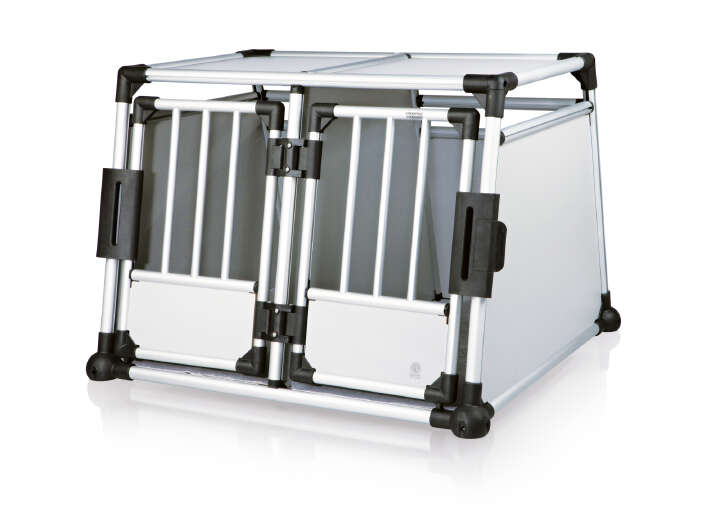 TRIXIE Transportbox, doppelt, Aluminium